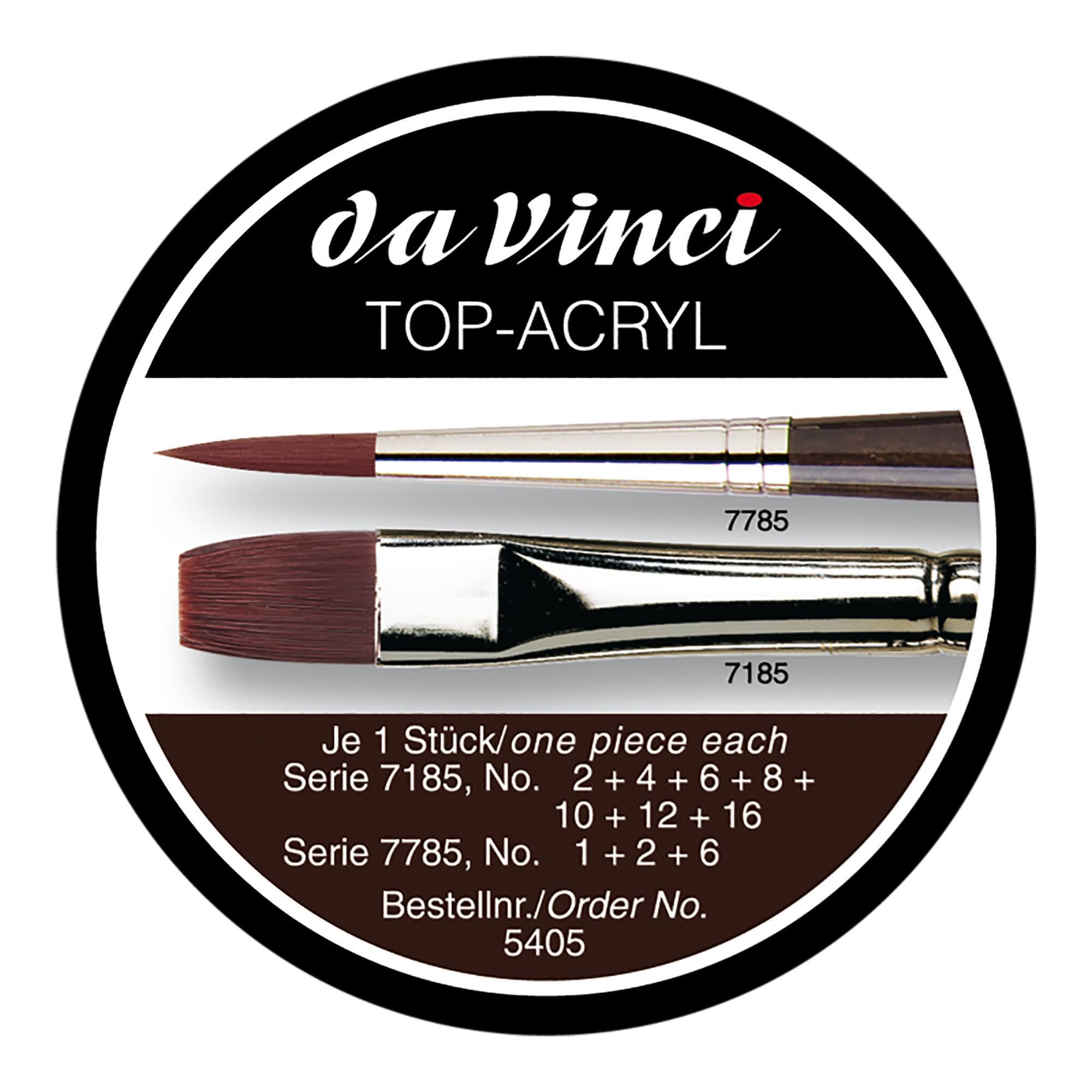 da Vinci TOP-ACRYL 10 Piece Brush Tin Set